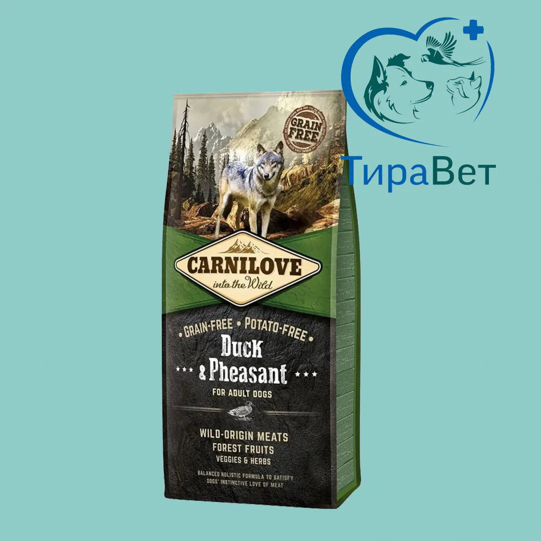 Корм для собак Carnilove с уткой и фазаном 12кг