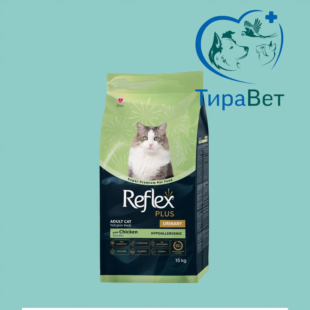 Сухой корм для кошек Reflex Plus для здоровья мочевыводящих путей с курицей 15кг