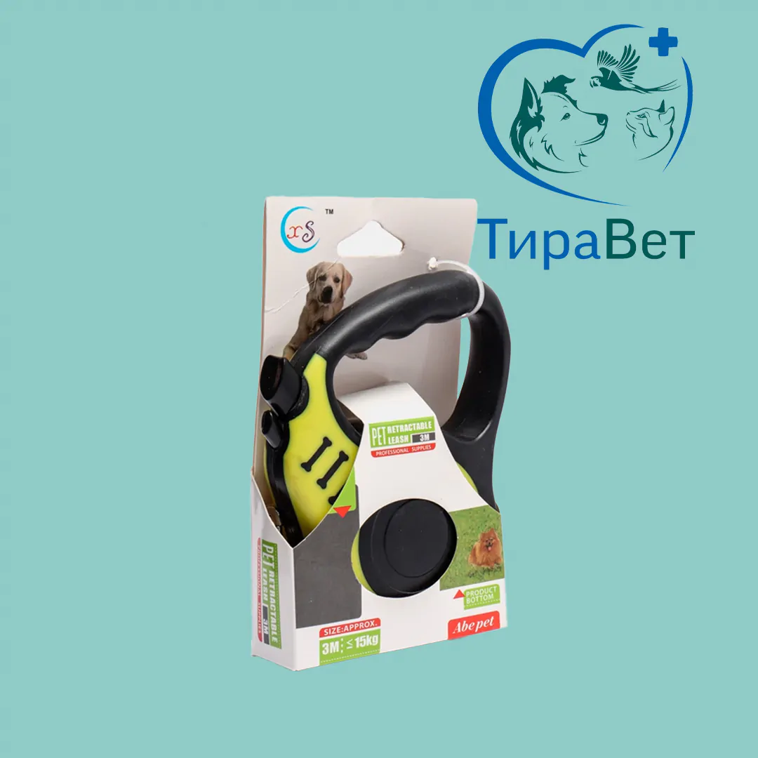Поводок-рулетка, 3 м, 15кг, разные цвета