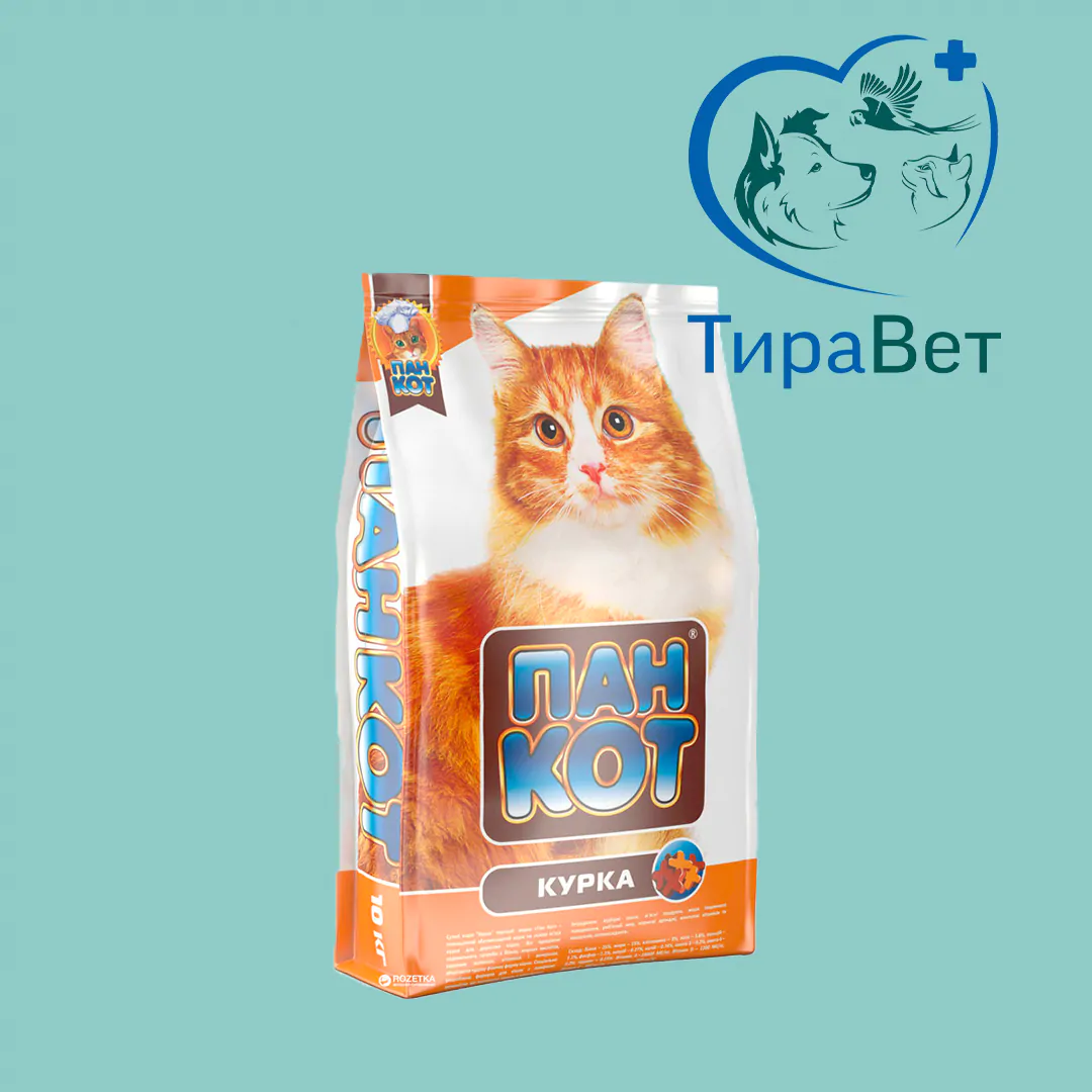 Сухой корм для кошек Пан Кот со вкусом курицы 10 кг