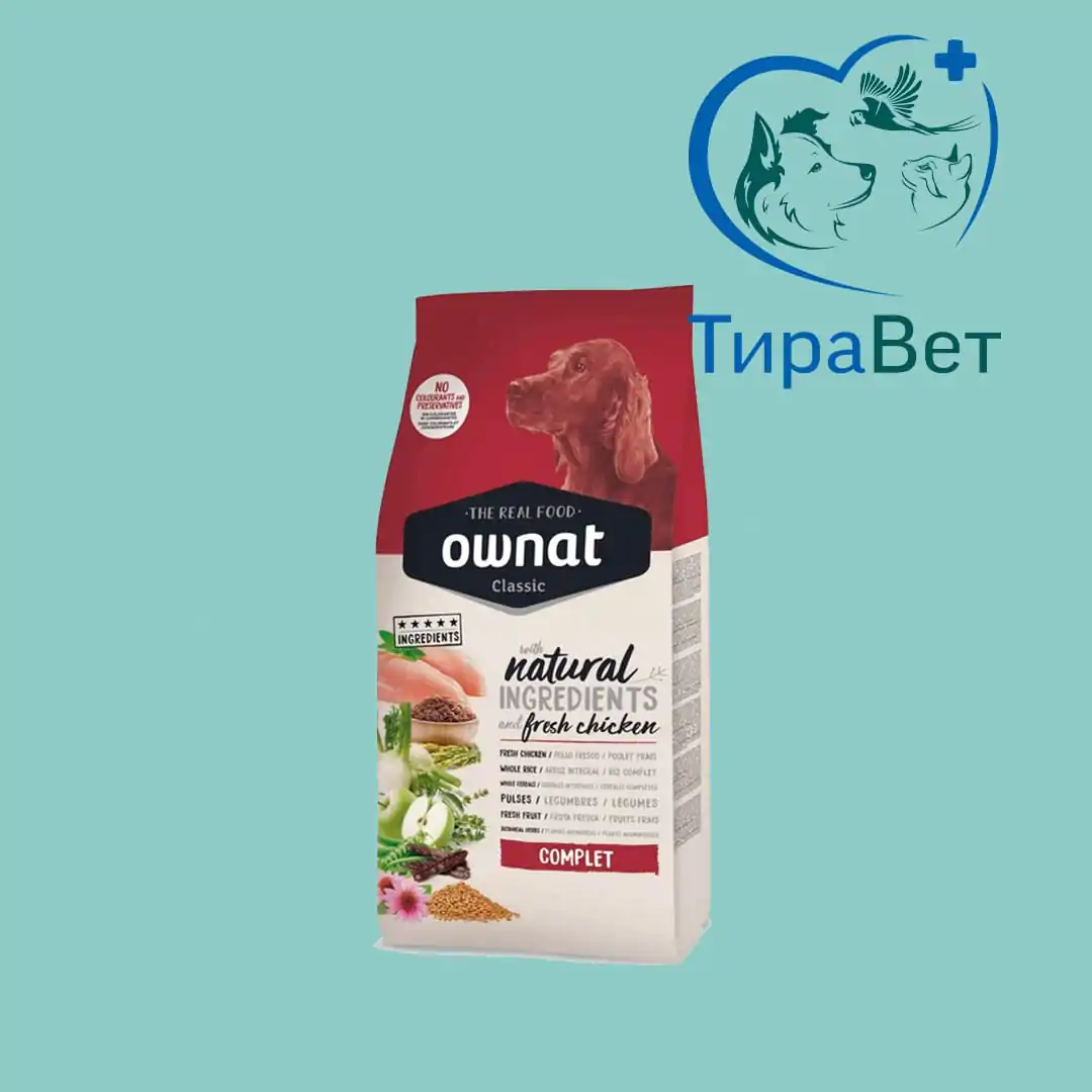 Сухой корм для собак Ownat Classic Dog Complet с курицей 12кг