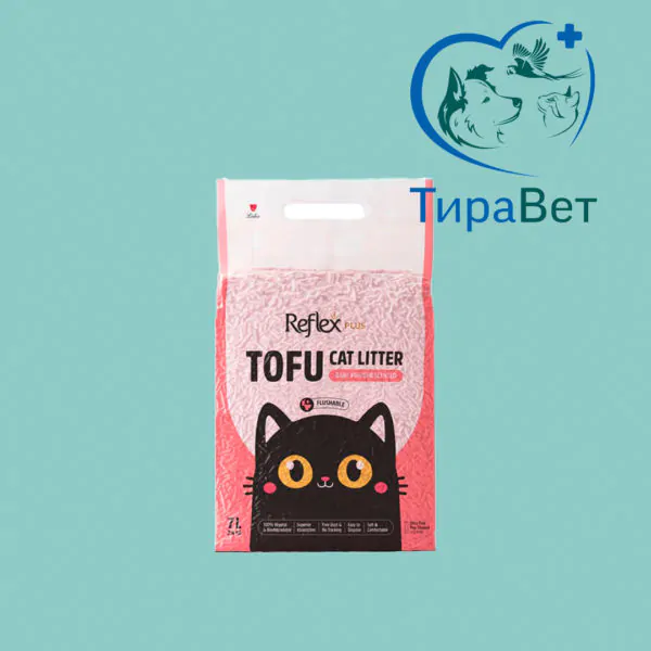 Наполнитель Reflex Plus Tofu с ароматом детской присыпки на основе тофу 7л