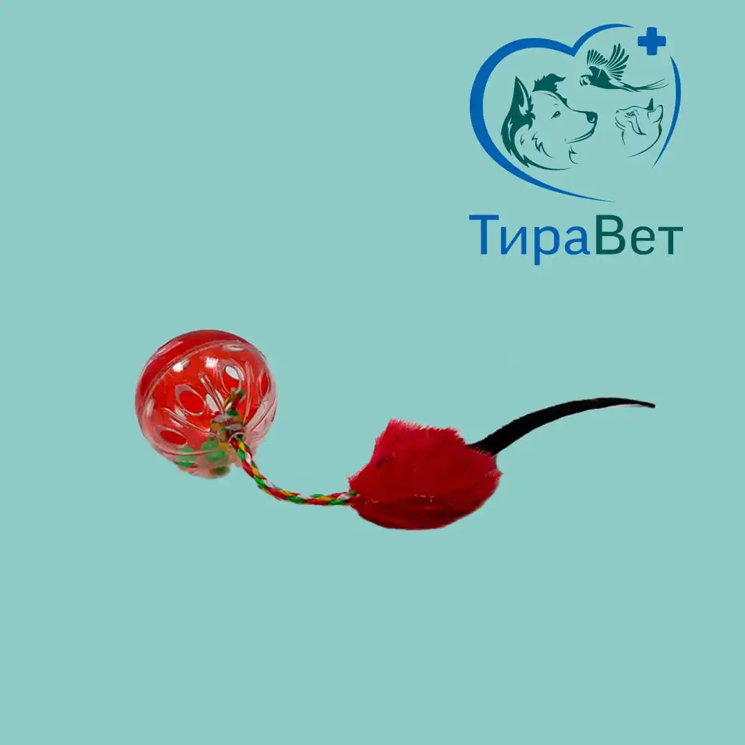 Игрушка для кошек погремушка с мышью